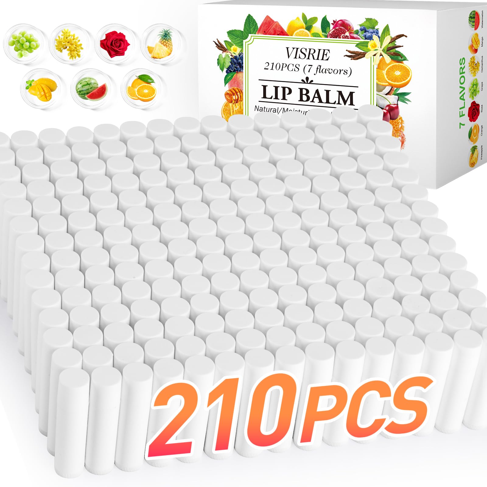 Amazon.com : VISRIE 210 Pack Lip Balm Unlabeled, Natural Lip Balm