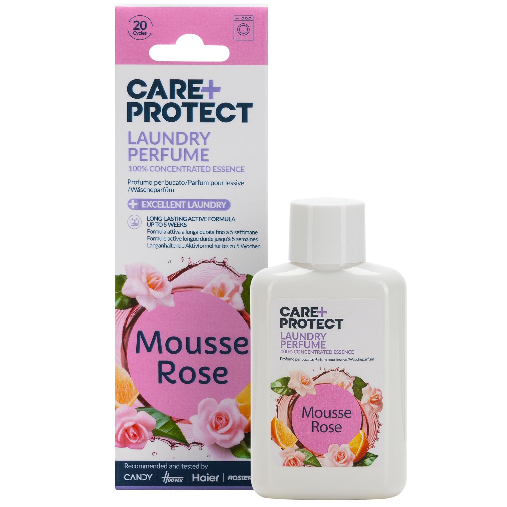 CARE + PROTECT and %100 Pure Essence Konsantre Çamaşır Parfümü (Mousse Rose)