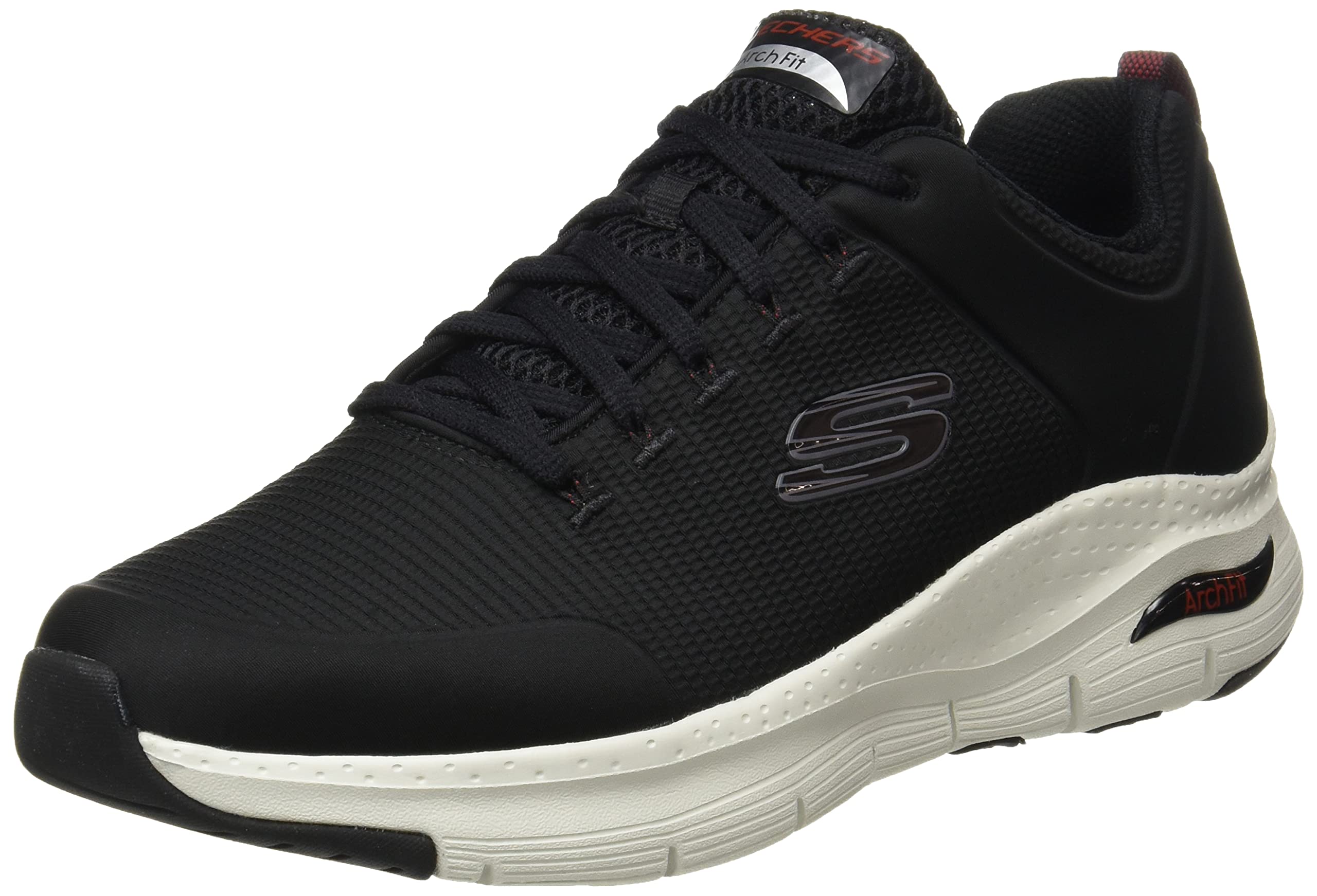Skechers Arch Fit Paradyme, Zapatillas Hombre, Black/White, 40 EU