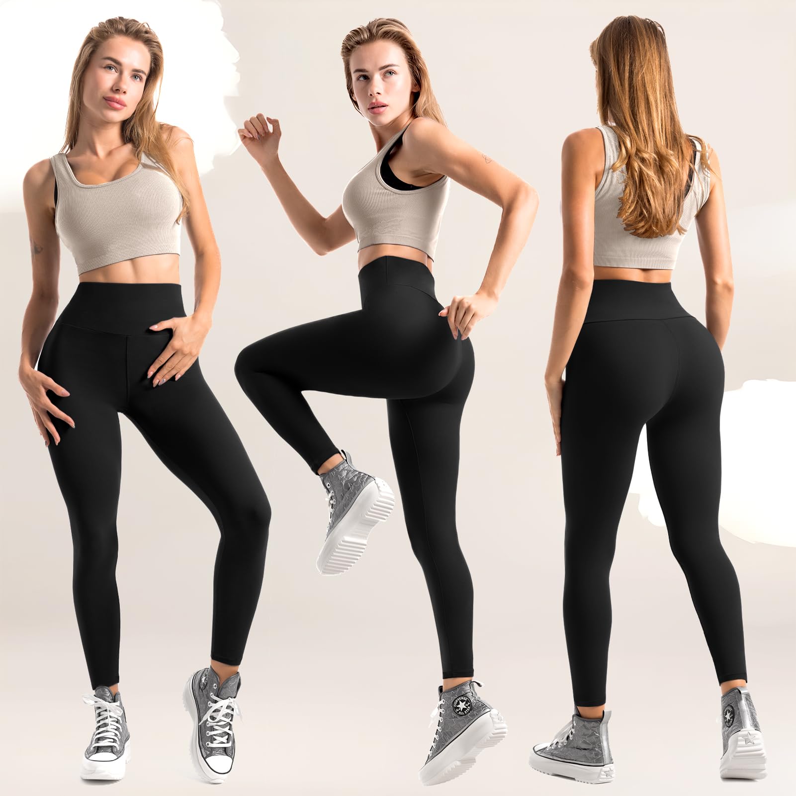 Legging taille haute doux pour femme, pantalon extensible pour femme, salle de sport
