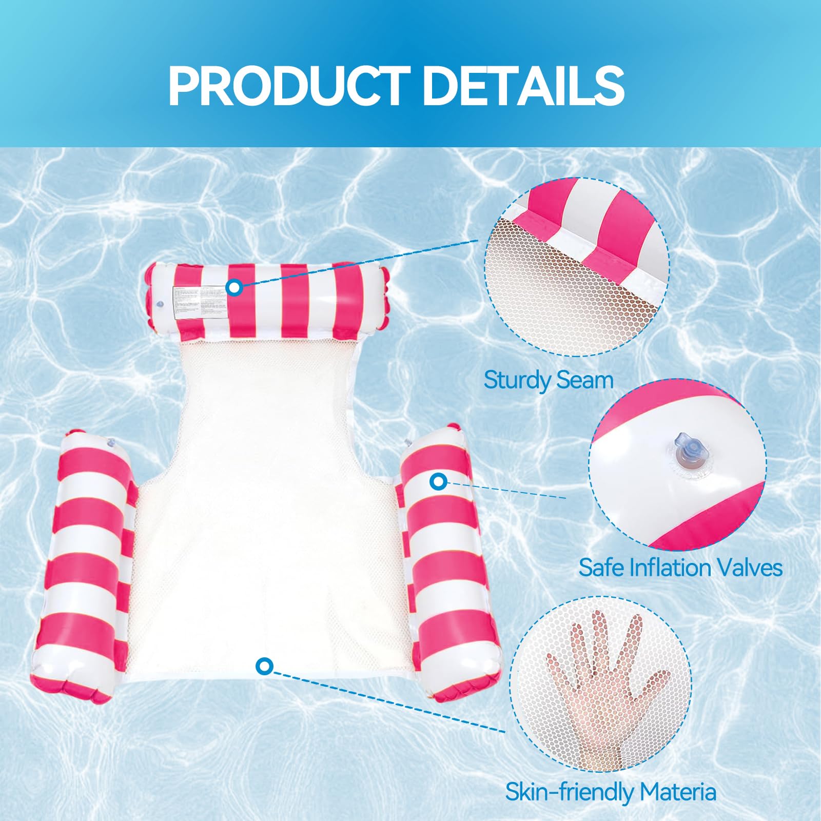 Wassermatratze, Luftmatratze Pool Wassersitz Pool Wasserhängematte Mit Netz Bade Hängematte