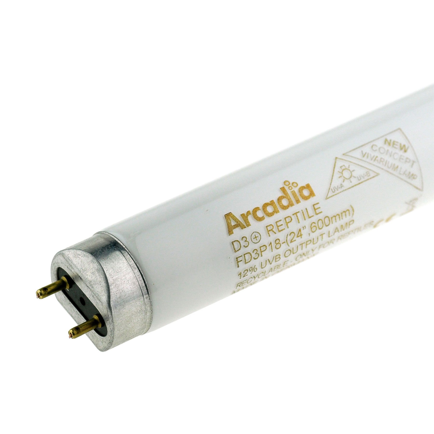 Arcadia FD3P18 D3 12-procentowa lampa gadów, 18 W, 61 cm