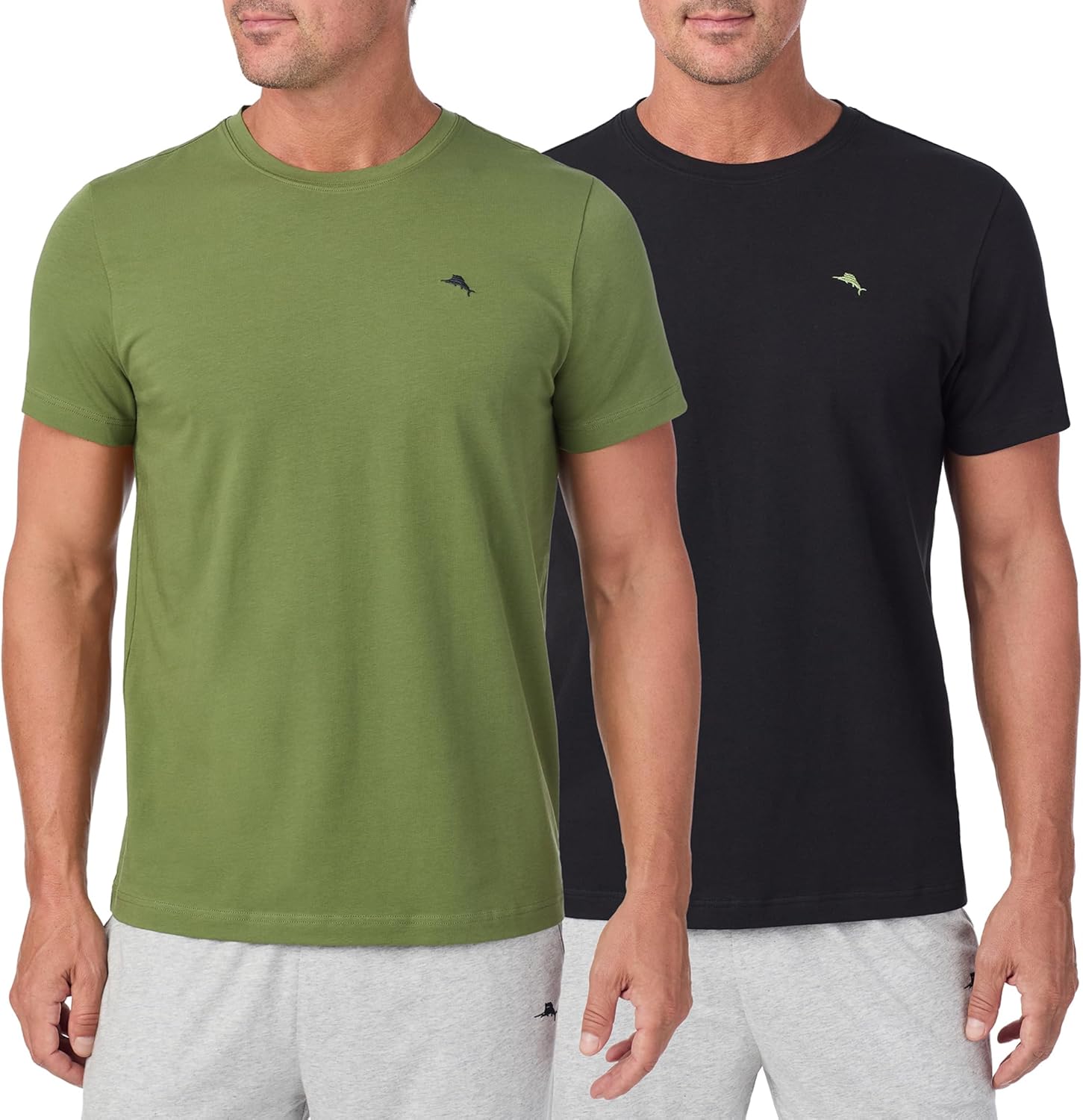 Tommy Bahama - Men's Essential 2 Pack T Shirts, Short Sleeve Crew Neck Stretch Jersey Top for Sleep or Lounge