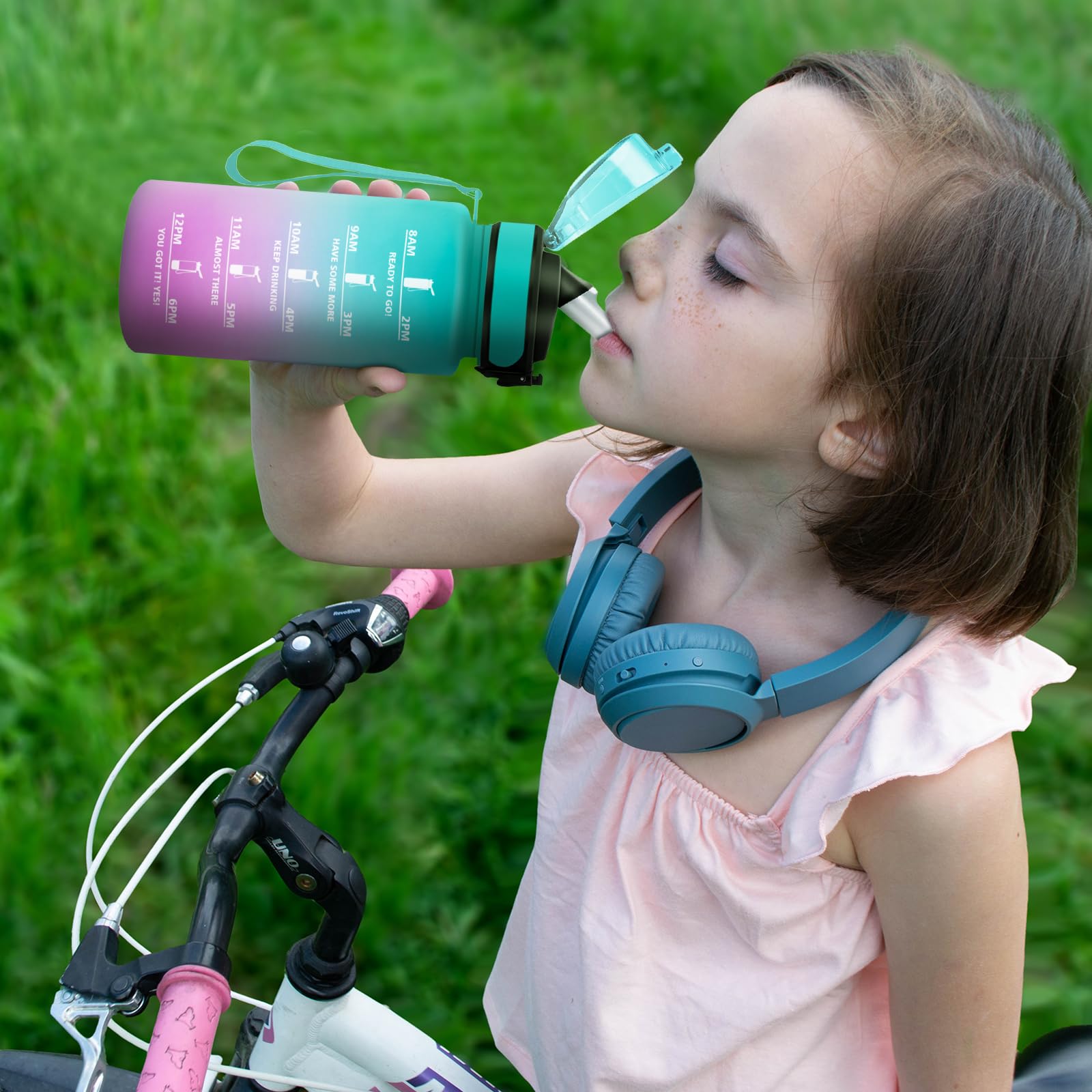 KollyKolla Drinkfles voor kinderen, 500 ml, sportwaterfles met