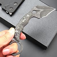 Vista 6 de C1107 Cuchillo de hoja fija con cuchilla D2, mango G10, cuchillo de garra para camping al aire libre, supervivencia, herramienta EDC, cuchillos Verde