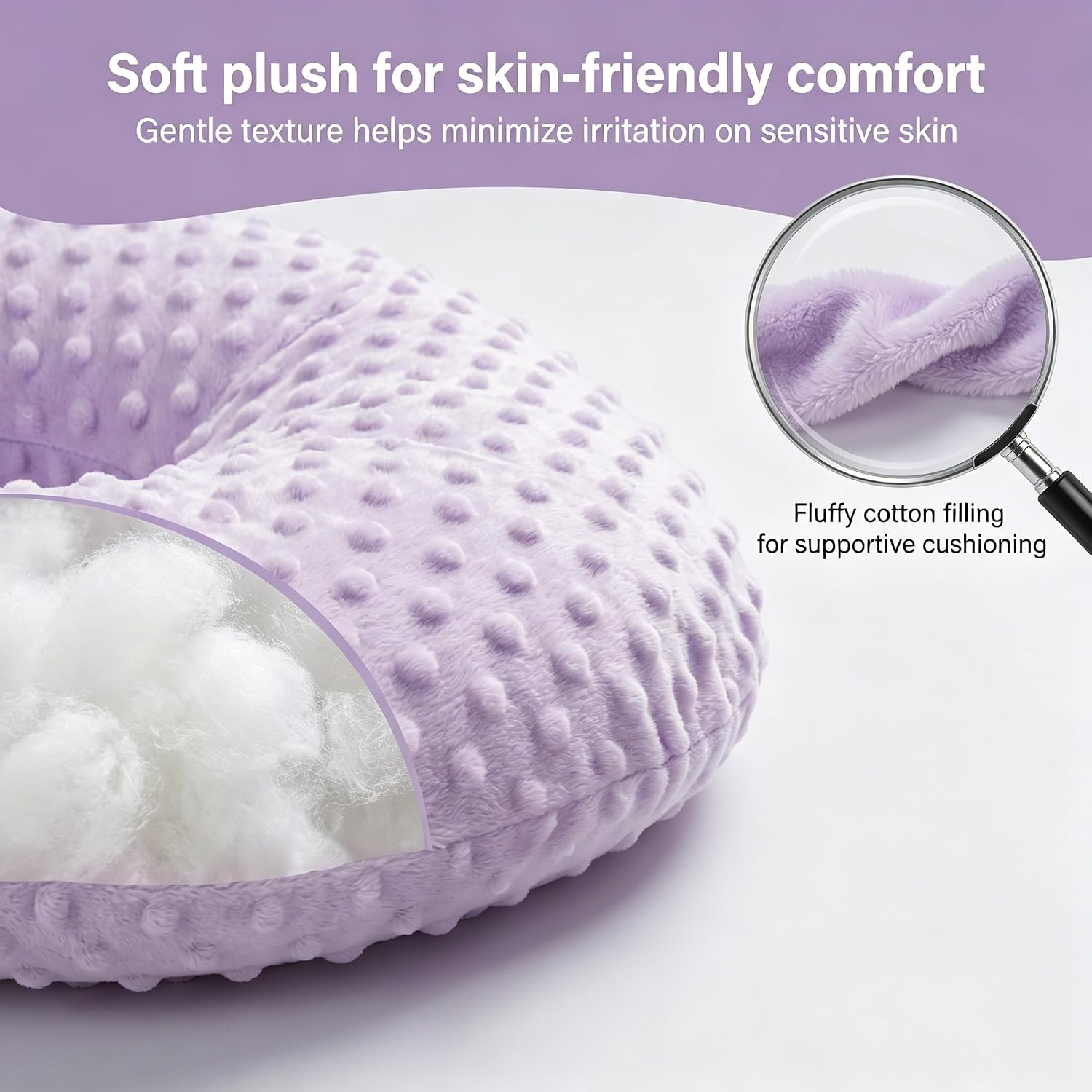 Post Mastectomy Pillow for Protection and Comfort, Soft Support Pillow with Adjustable Strap & Gel Pack for Breast Surgery Support & Mastectomy Post-Op Support (Purple)