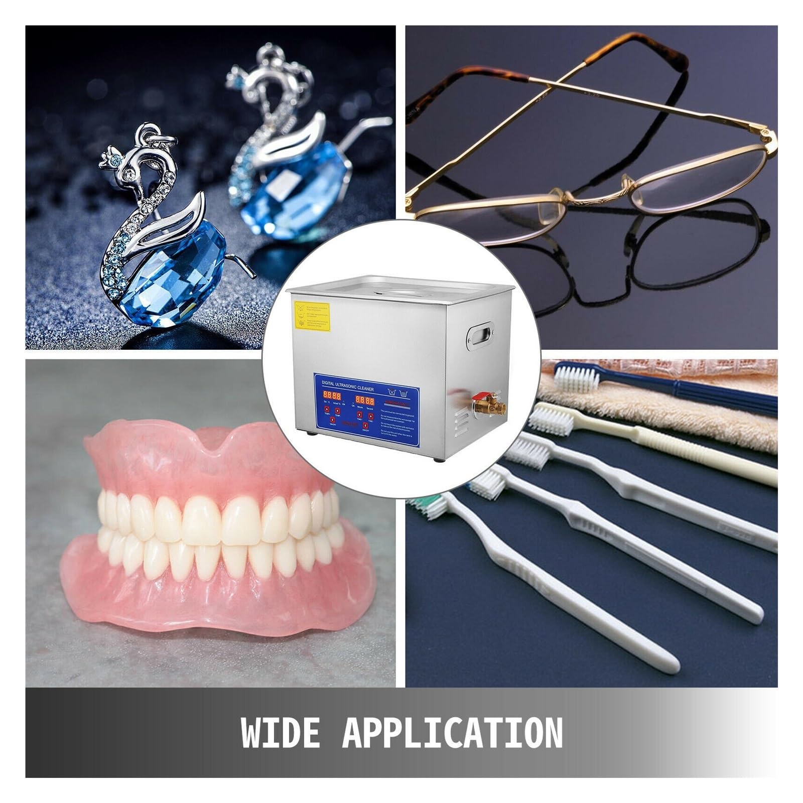 Pulitore Ultrasuoni, 3/6/10/15/22/30L Ultrasonic Cleaner Device In Acciaio Inossidabile Con Riscaldamento Timer Digitale For Occhiali(3L JPS-20A)