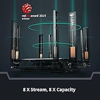 Vista 2 de Reyee Router WiFi 6 AX3200 Router inalámbrico de alta velocidad a Internet con 8 antenas omnidireccionales, enrutador de computadora Gigabit