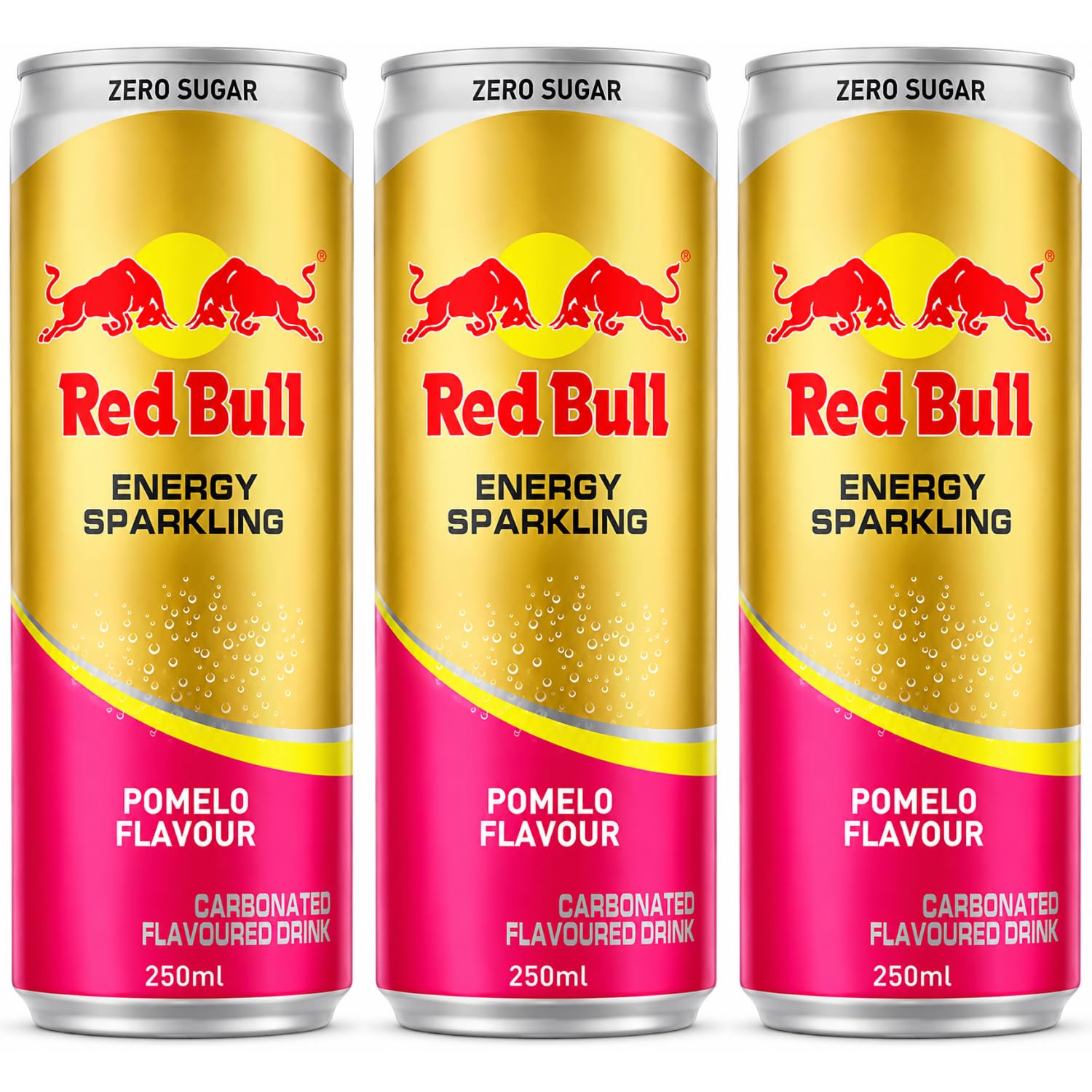 RED BULL - Zero Sugar Pomelo Flavour Energy Drink (3 x 250ml) By COUGAR | Carbonated Flavoured Energy Drink with Refreshing Citrus Pomelo Taste | Sparkling Zero Sugar Beverage for Active Lifestyles – (Imported-THAILAND)-image-14