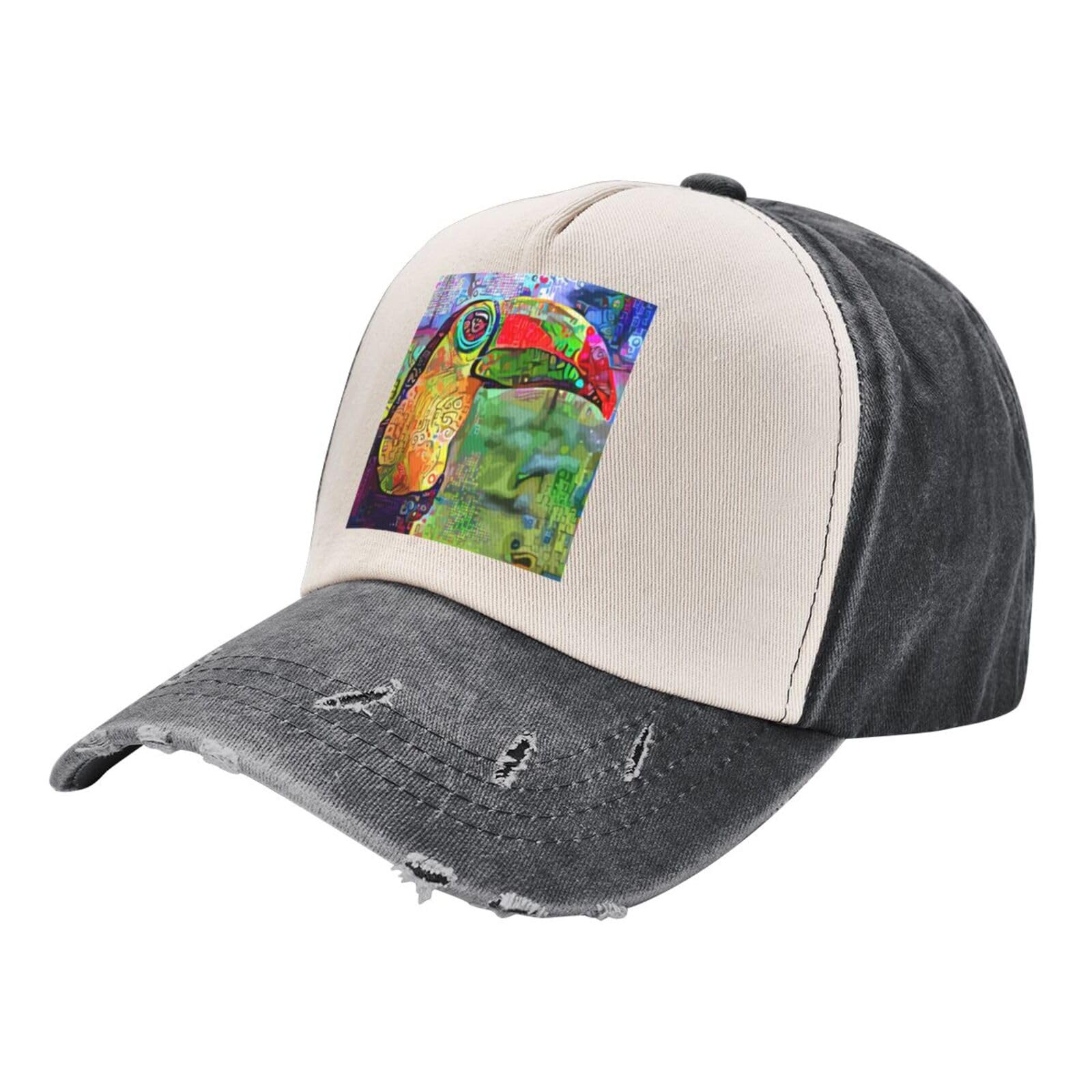 Abstractionist Toucan Baseball Cap for Men Women Trucker Hat Vintage Dad Golf Hats