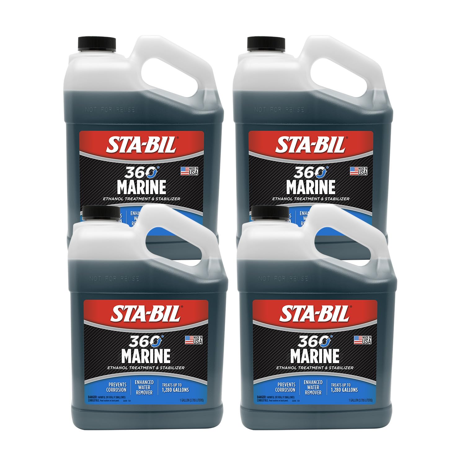 STA-BIL 360 Marine Fuel System Treatment, 1 Gallon 4-Pack