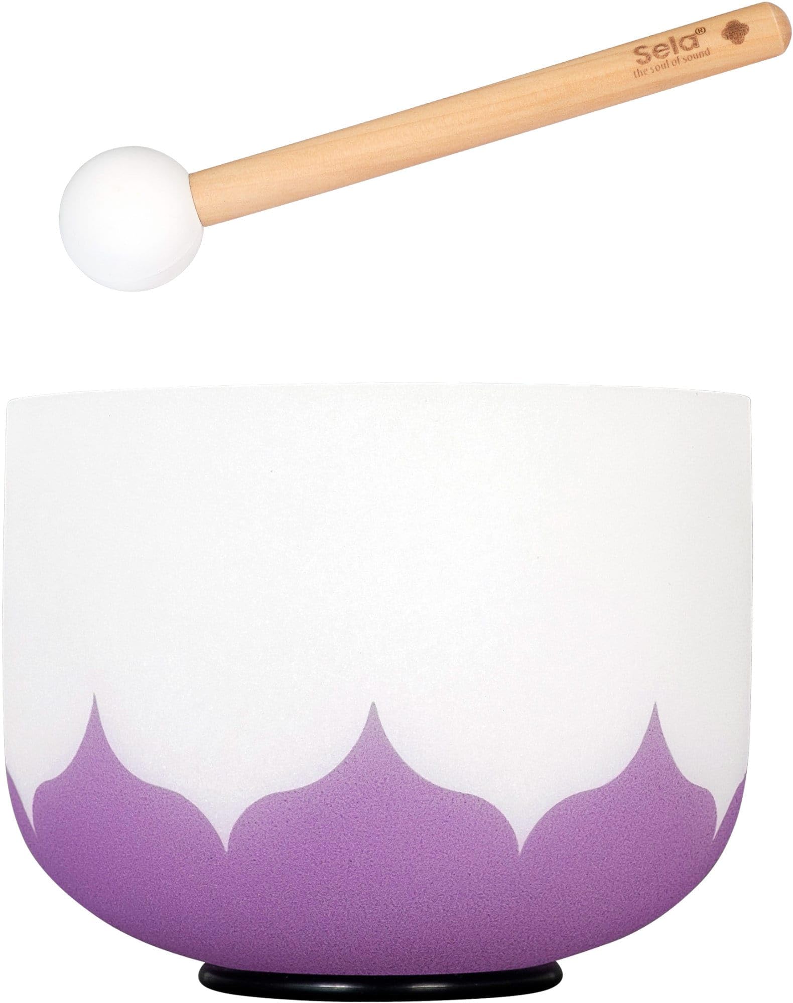 8 Inch Crystal Singing Bowl Set Lotus 432Hz B - Violet (Crown Chakra)