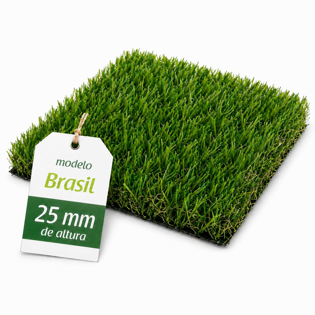 Césped Artificial Premium 25mm, Rollo de 2x10 Metros, Modelo Brasil, 13.650 Puntadas, 5.900Dtex. Máximo Realismo, Alta Densidad, Ideal para Exteriores, Piscinas, Terrazas y Jardín
