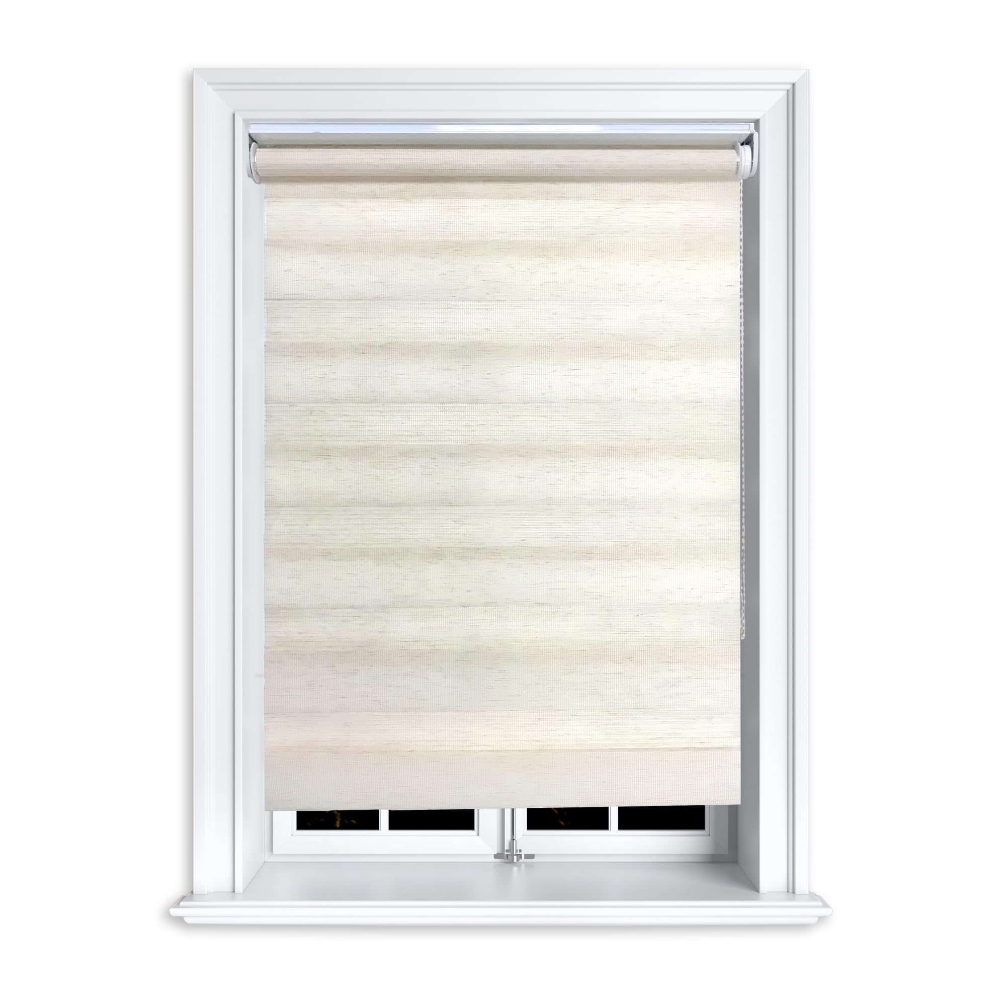 Lister Cartwright Zebra Roller Blinds Day & Night Dual Layer Fabric Translucent Vision Shades- 60x165 cm Linen Window & Door Blinds for Home Office