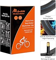 Vista 5 de 2 tubos de bicicleta eléctrica resistentes de 26 x 3.0 de 26 x 3.0/3.5 AV32mm Schrader 76/89-559 tubos interiores compatibles con tubos