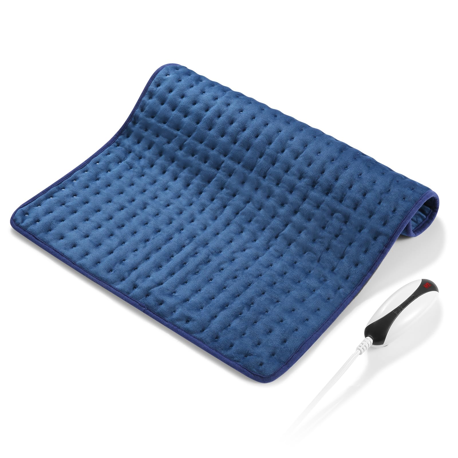 Termoforo Elettrico 60x30cm Con 9 Livelli Calore E Spegnimento Automatico, Cuscino Riscaldante Morbido Lavabile Per Schiena, Spalla E Pancia