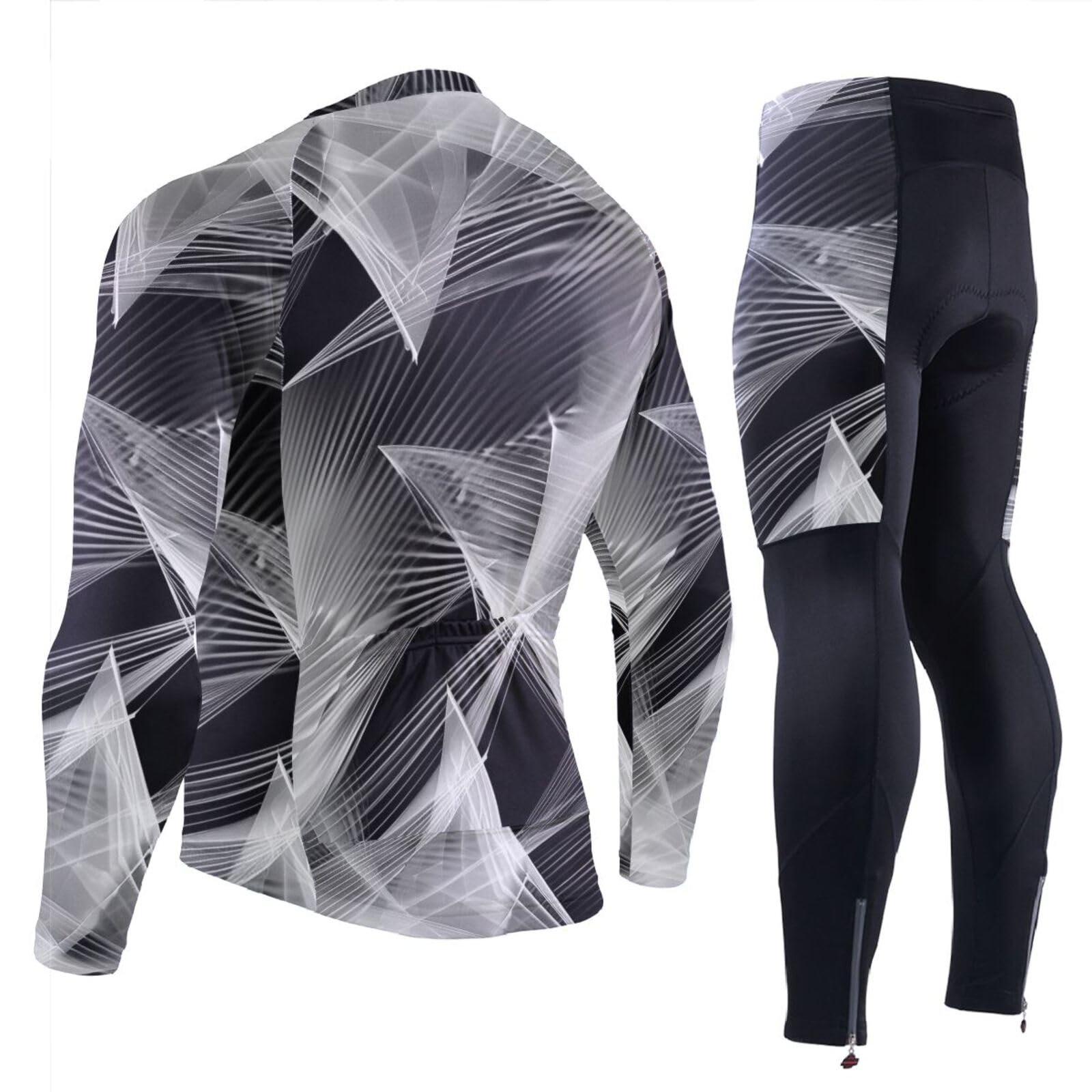 Herren Radtrikot mit Taschen, Windbreaker, Trägerhose, 3D-gepolstert