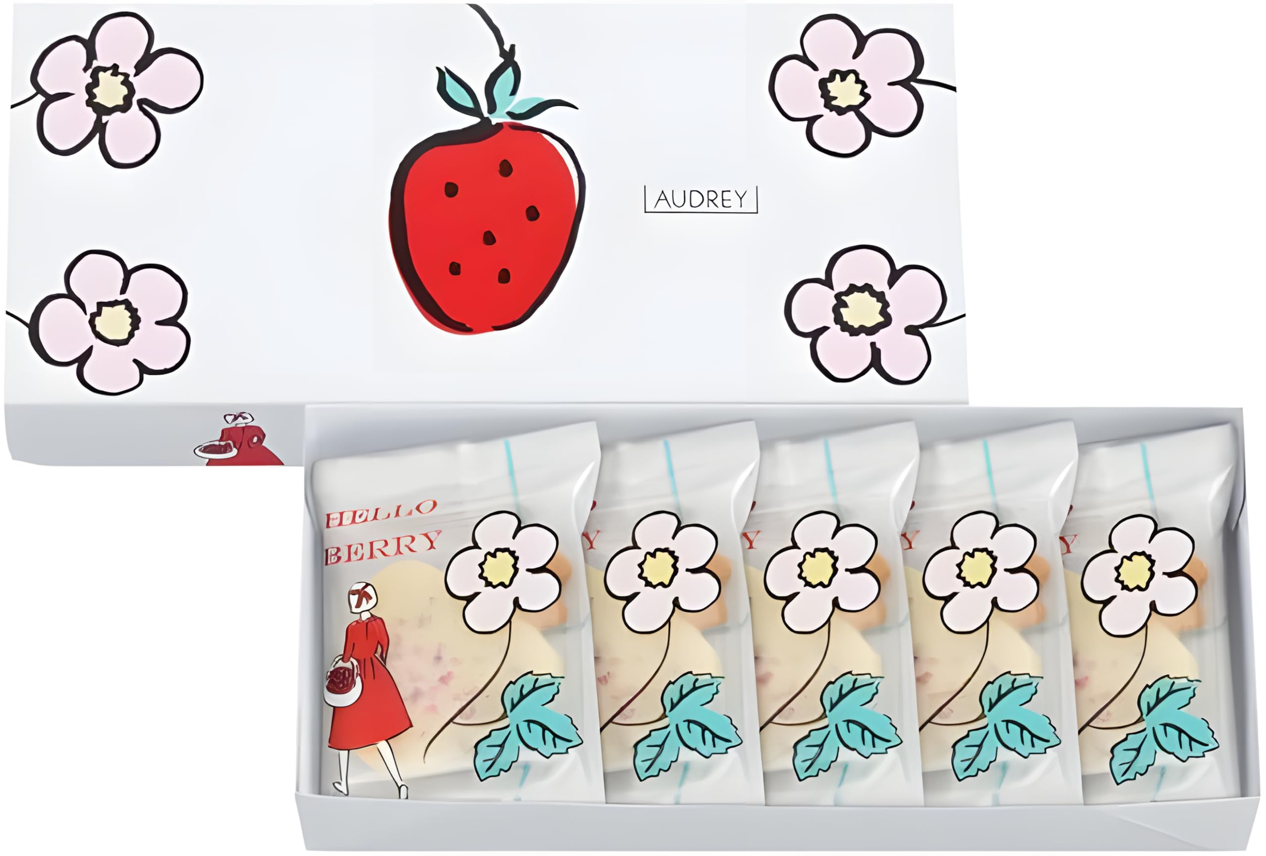 Amazon.co.jp: オードリー ハローベリー（ホワイトチョコレート）5個入