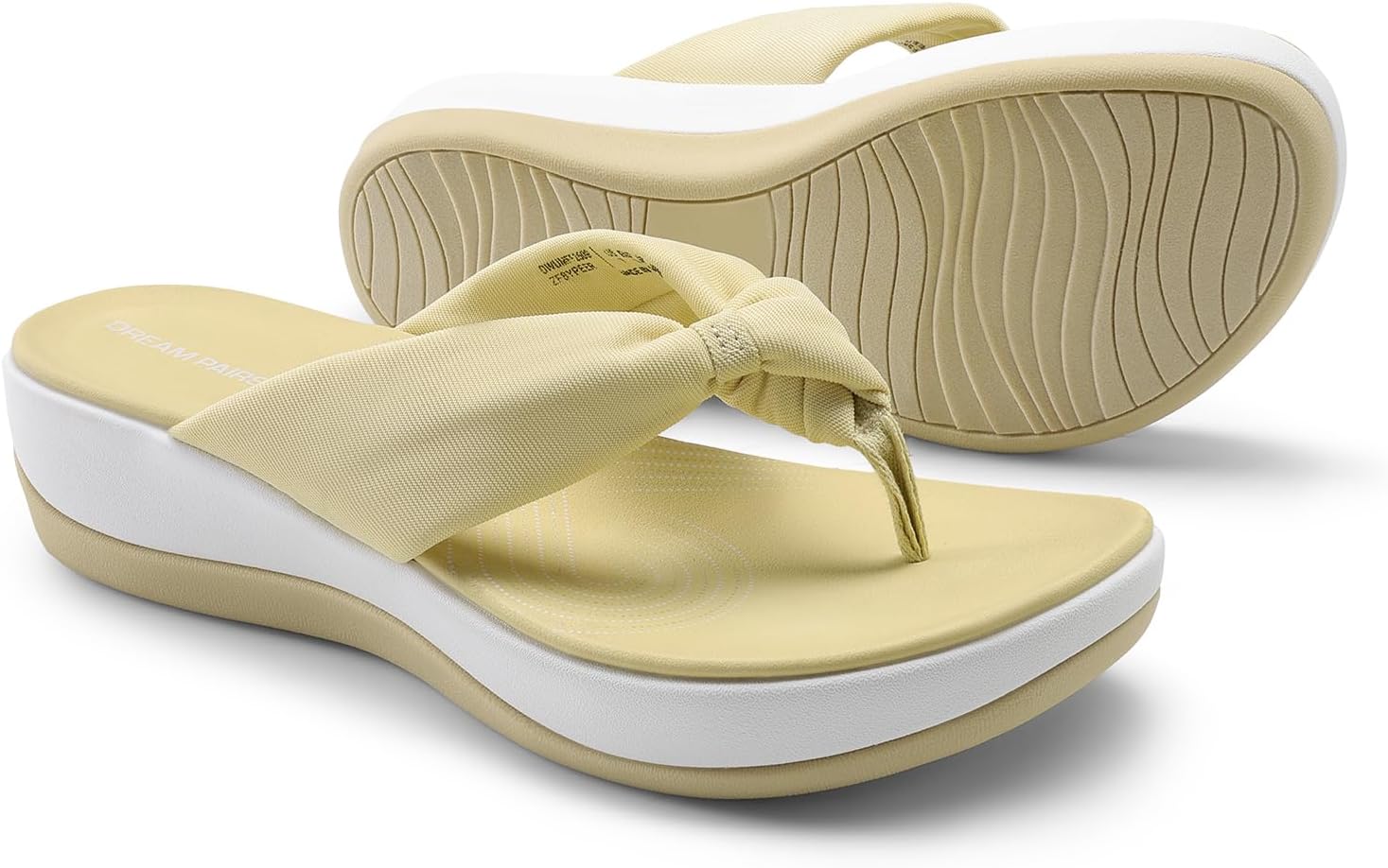 DREAM PAIRS Platform Flip Flops for Women Cushioned Thong Sandals with Soft... - Picture 37 of 42
