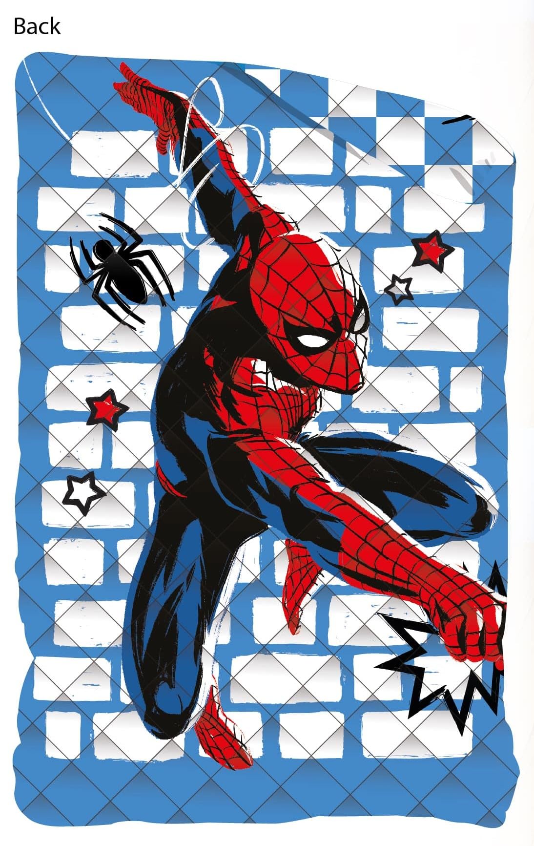 Trapunta Double Face Invernale Letto Singolo 170x260 Personaggi (Mickey Minnie Principesse Spiderman Avengers Sonic Barbie) (SPIDERMAN 2)