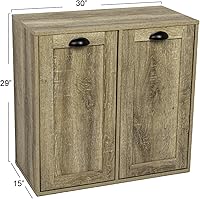 Vista 31 de Household Essentials - Gabinete para cestas de ropa sucia con apertura frontal