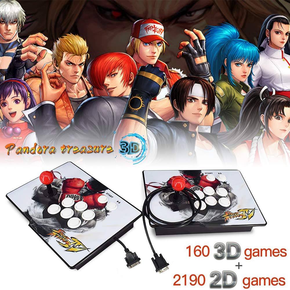 Arcade Game Console 1080P 3D & 2D Games 2350 in 1 Pandora's Box 2 Players Arcade Machine with Arcade Joystick Support Expand 6000+ Games for TV / Laptop / PC / PS4