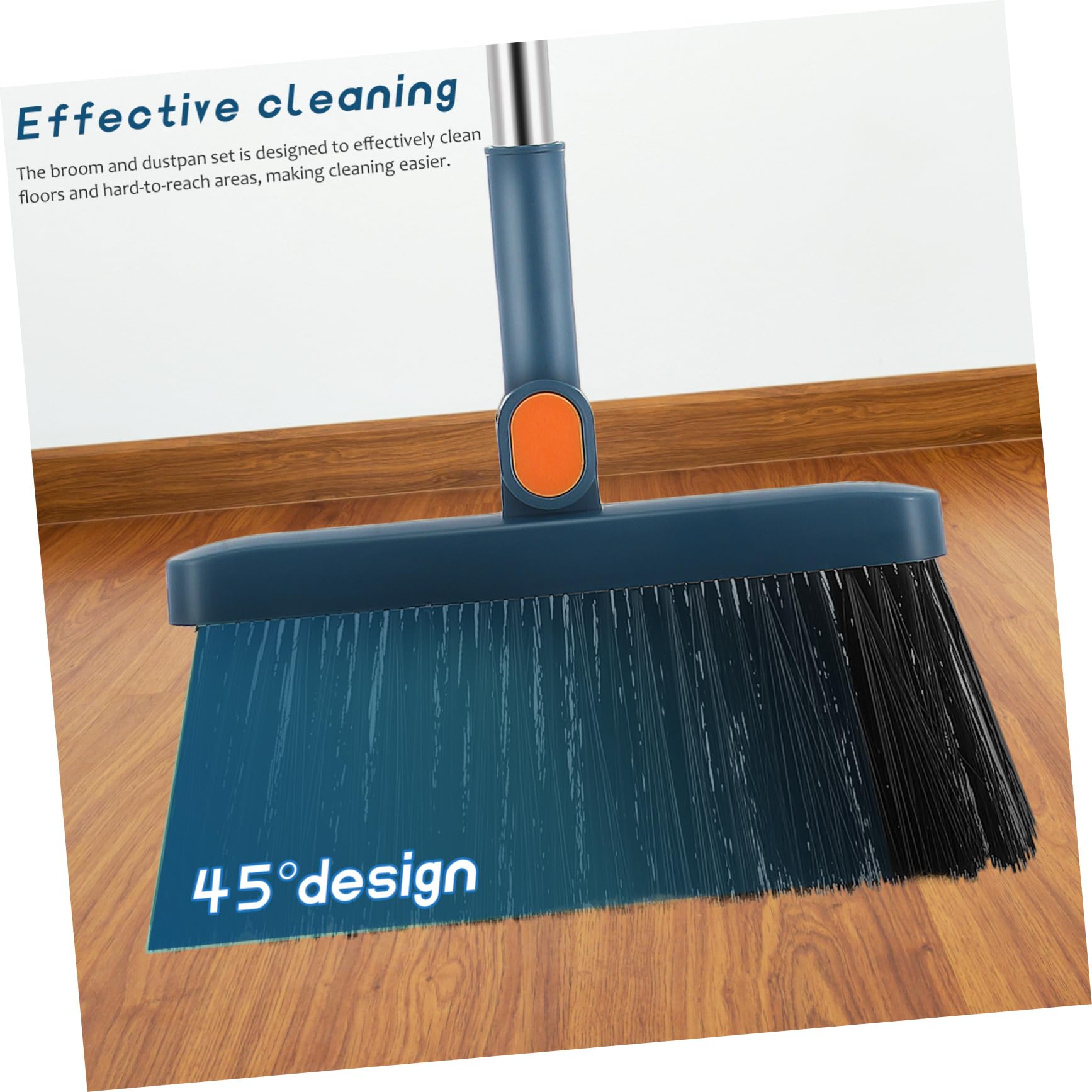 Juego de Escoba Recogedor Plegable, Plástico Azul para Hogar | 1 Set, Diseño Resistente y Multifuncional, Limpieza Interior Eficaz, Uso Doméstico y Dormitorio