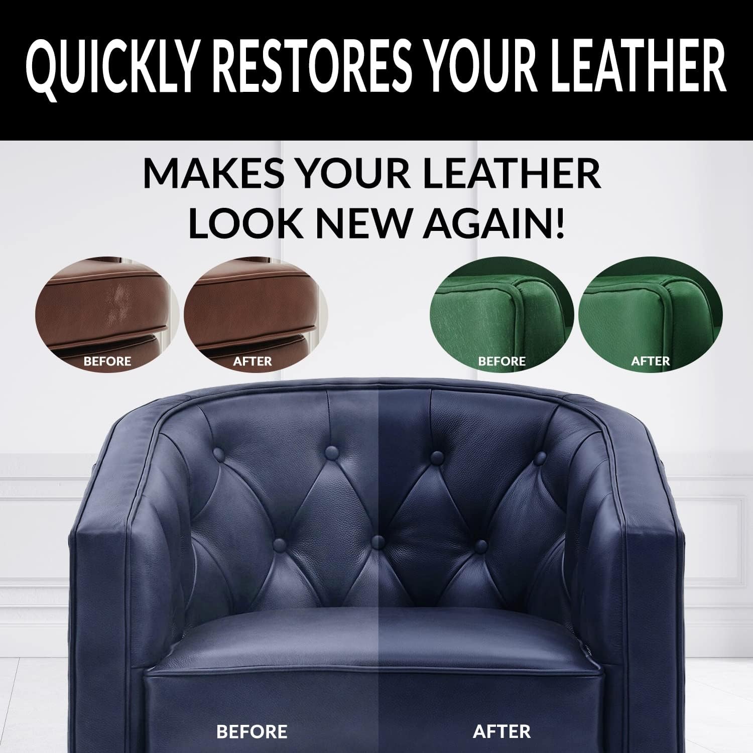 Leather Repair Color Restorer - Espresso Brown - Furniture Couch Purse Sofa Car Seat