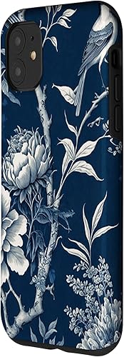 Miniatura 2 de Funda para iPhone 11 Chinoiserie Floral Toile Azul y Blanco