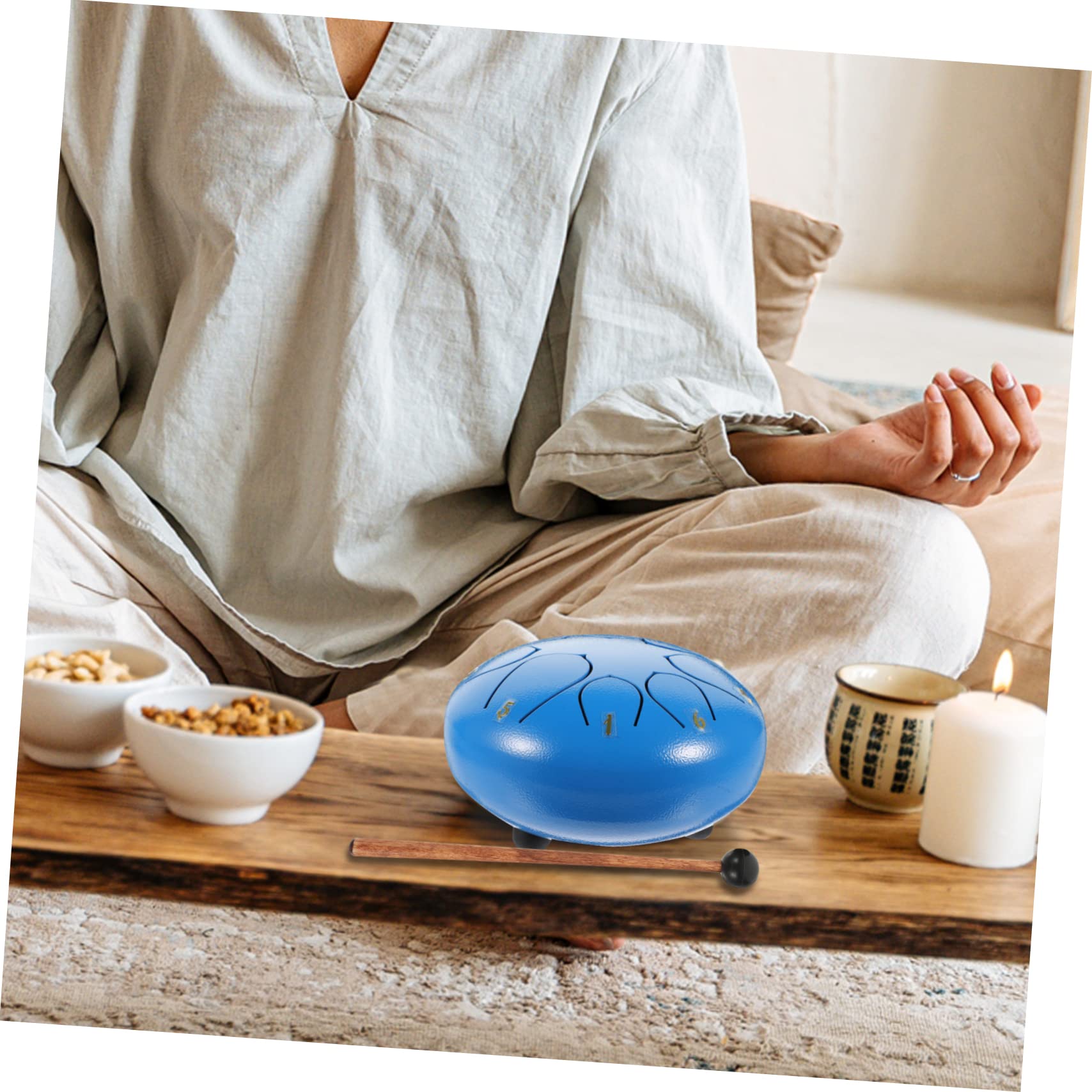 de Lengüeta Portátil Instrumento de Percusión de Metal para Principiantes Diseño Creativo Sonido para Yoga y Relajación