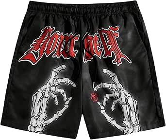 Men's Cross Print Sweatpants | Drawstring Waist Straight Leg Track Pants | Casual Streetwear & Loungewear