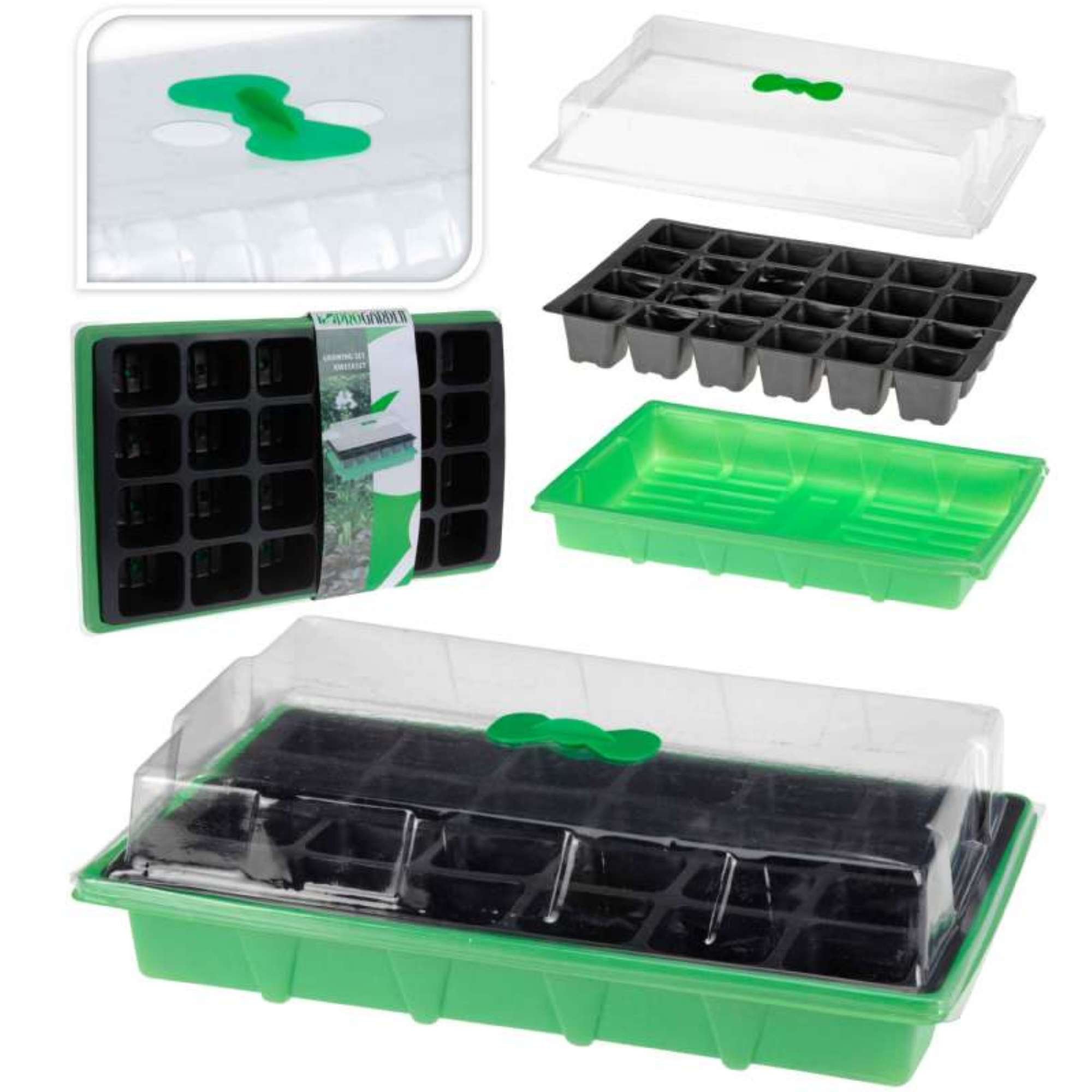 Pro Garden - 07959 - Germination Kit with Green Reservoir Tray