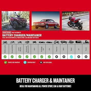 CRAFTSMAN 12A Car Battery Charger & Maintainer, 6V/12V CMXCESM258