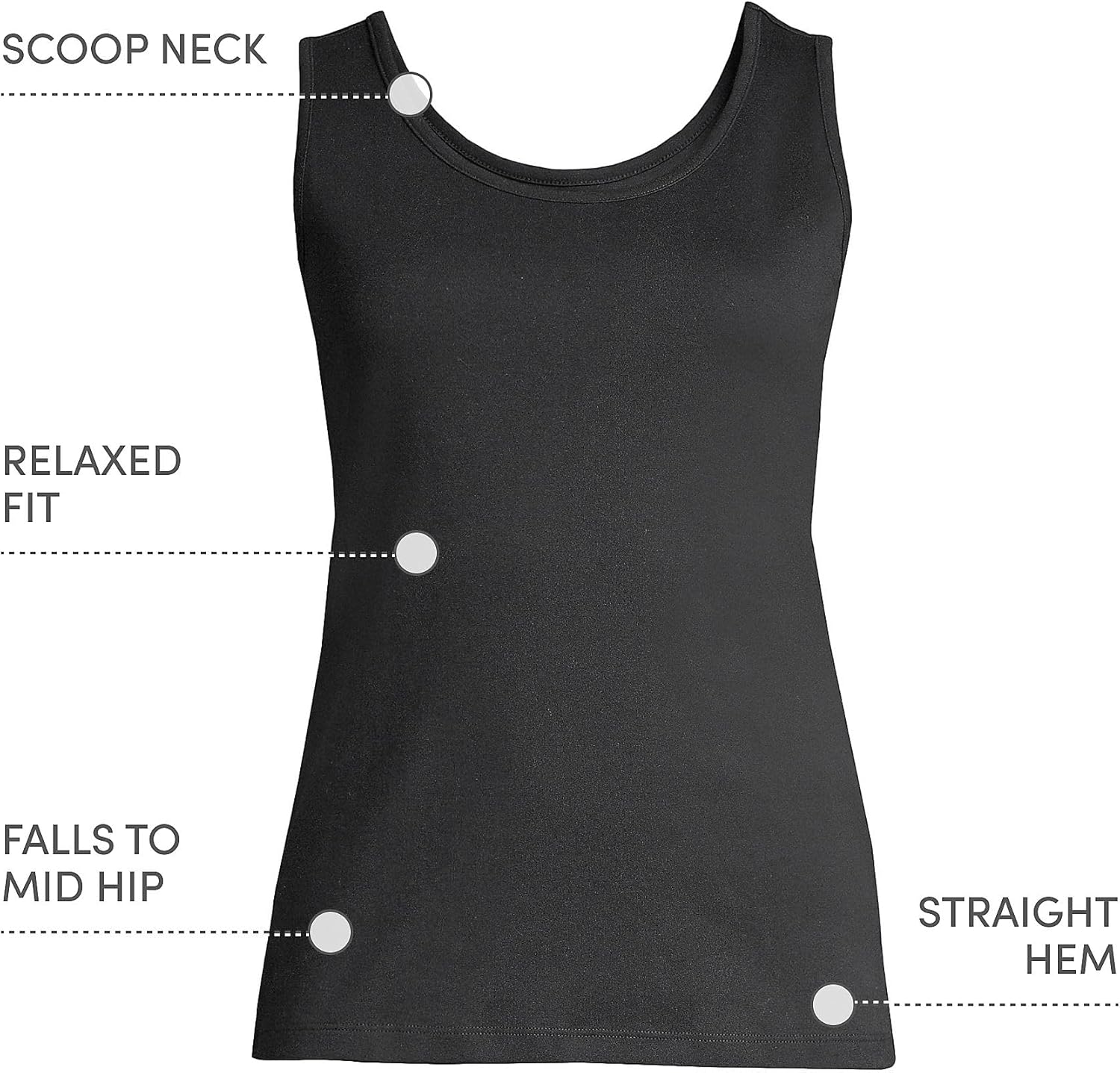 Lands' End Women's Cotton Tank Top - Image 5