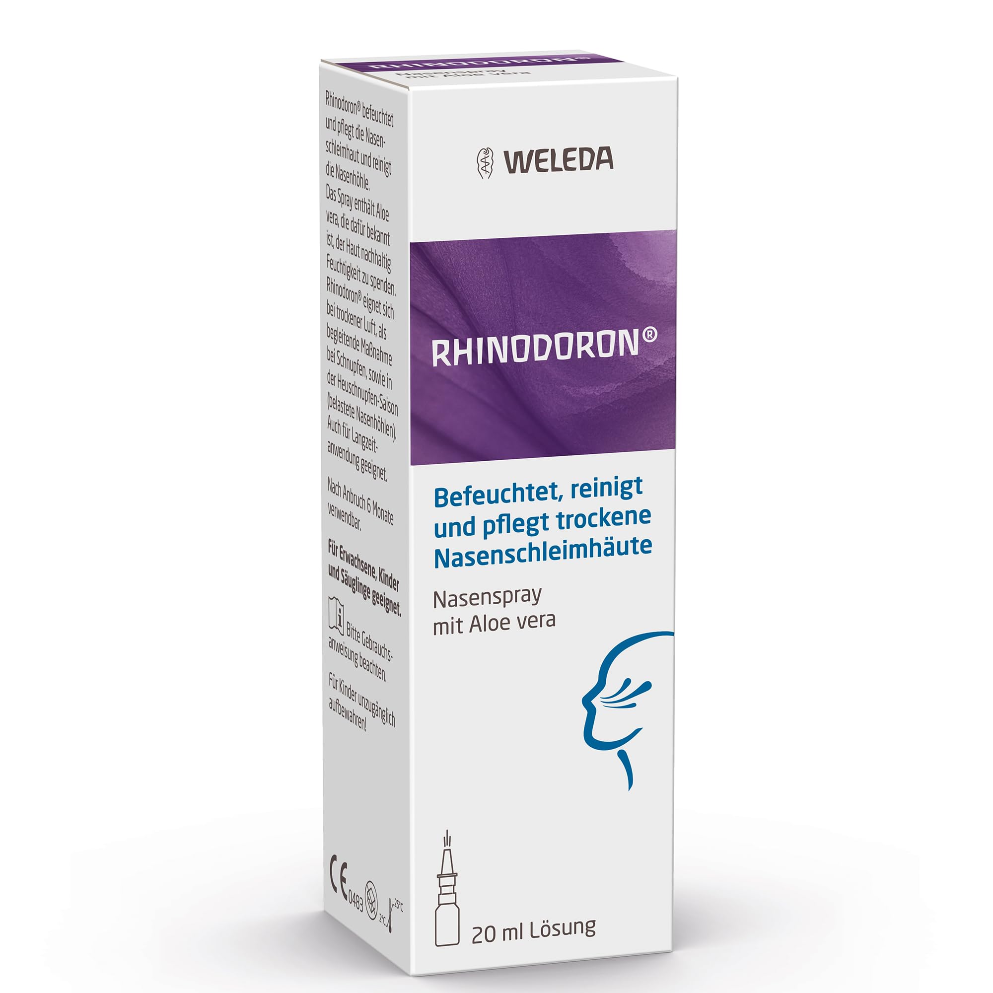 WELEDA Rhinodoron Nasenspray mit Aloe Vera & isotonischem Salzwasser [Ohne  Gewhnungseffekt] - Nasenspray fr Erwachsene, Kinder & Babys - Ohne ...