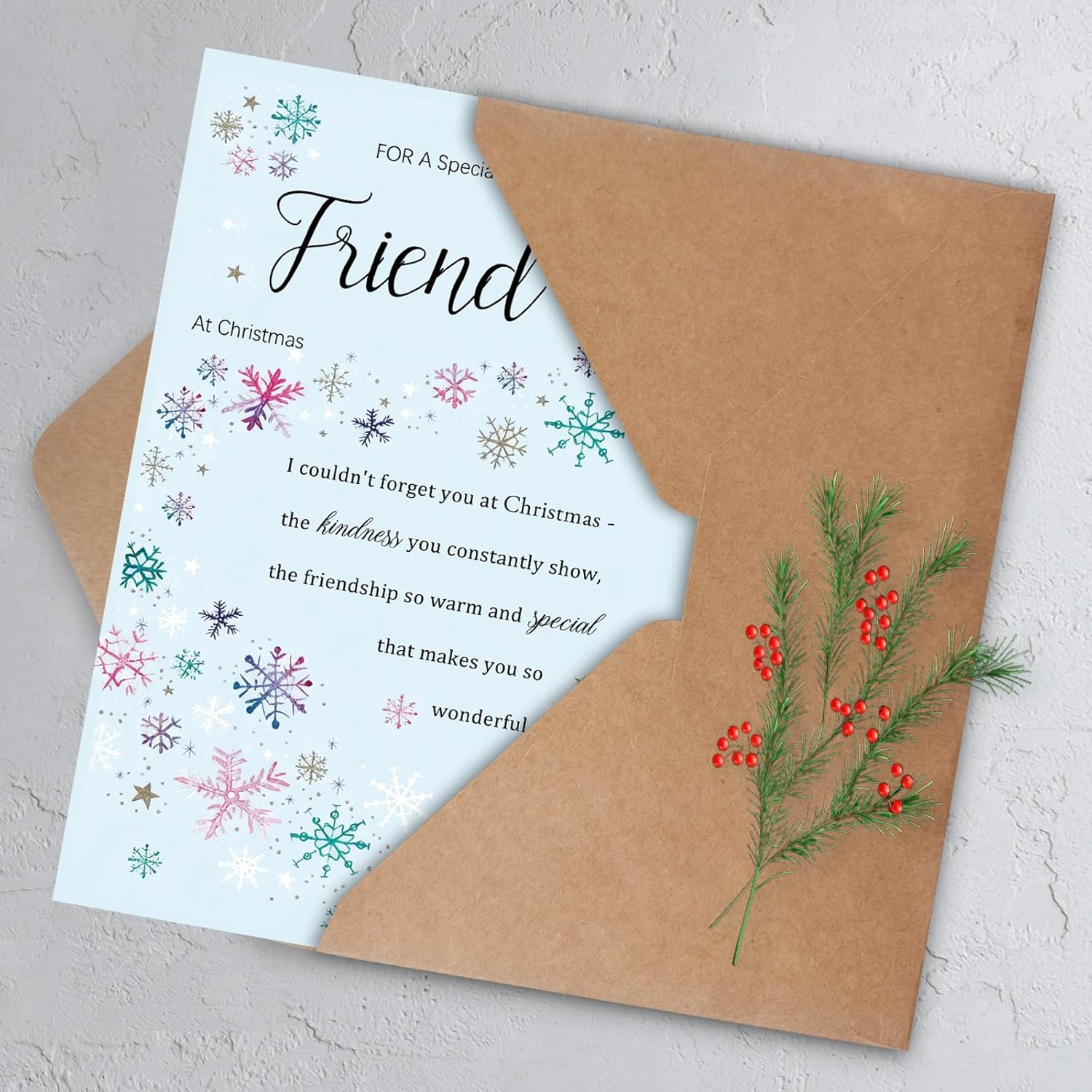 Best Friend Christmas Card, Merry Christmas Card & Gifts for Friends, Xmas Cards for Special Friend, Friendship Xmas Cards - Image 6