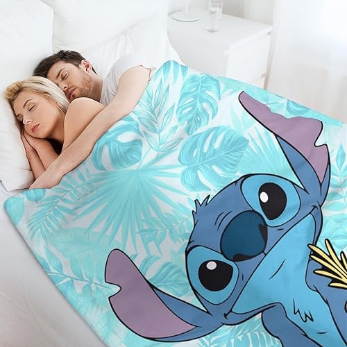 Miniatura 3 de Manta ultrasuave para regalo de cumpleaños y viajes, mantas ligeras para cama, sofá, decoración de fiesta (azul, 60 x 50 pulgadas)