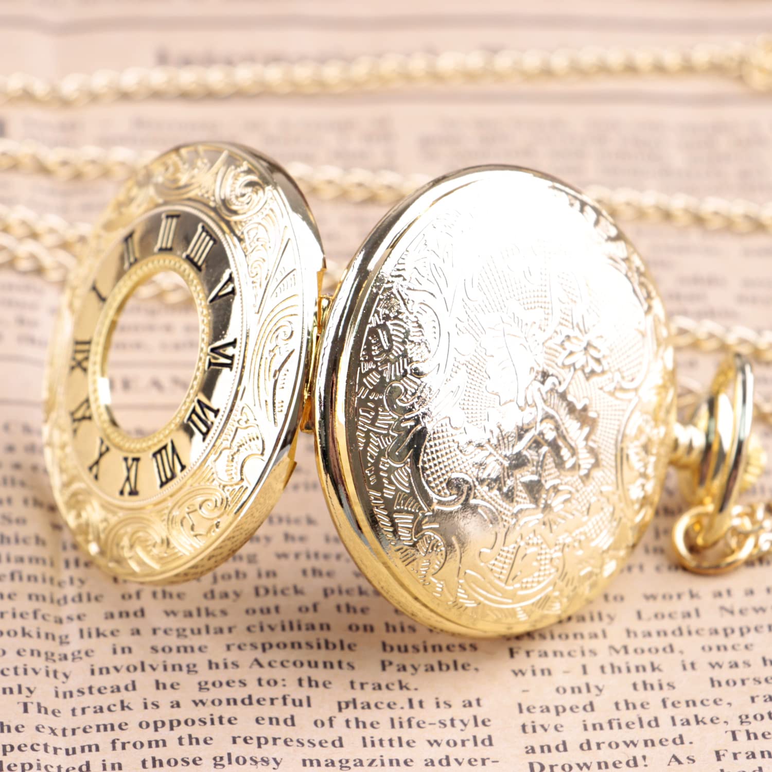 Vintage Roman Number Quartz Steampunk Zegarek kieszonkowy z łańcuszkiem dla mężczyzn Urodzinowe prezenty świąteczne,Zegarki kieszonkowe