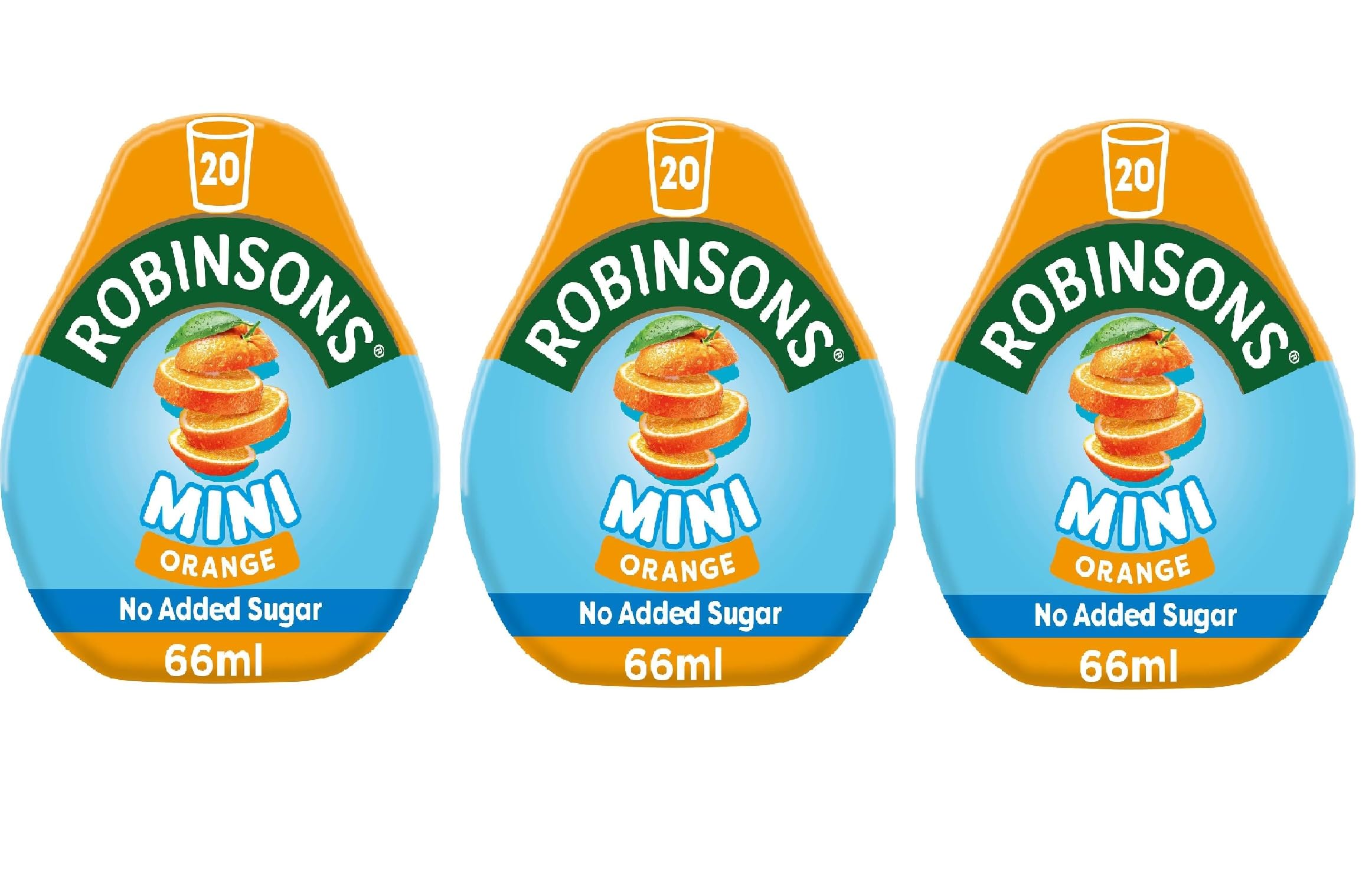 Robinsons Squash'd Multipack - 1 di ogni gusto (3x66ml) - Senza zucchero aggiunto