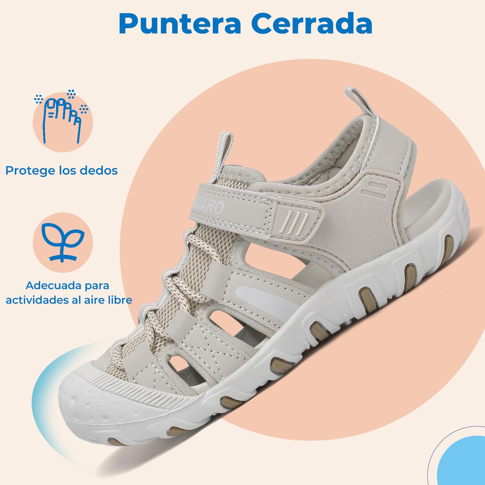 SAGUARO Sandalias Calzado de Verano para Niños Puntera Cerrada para Trekking y Senderismo Tallas 25-38 — view 3