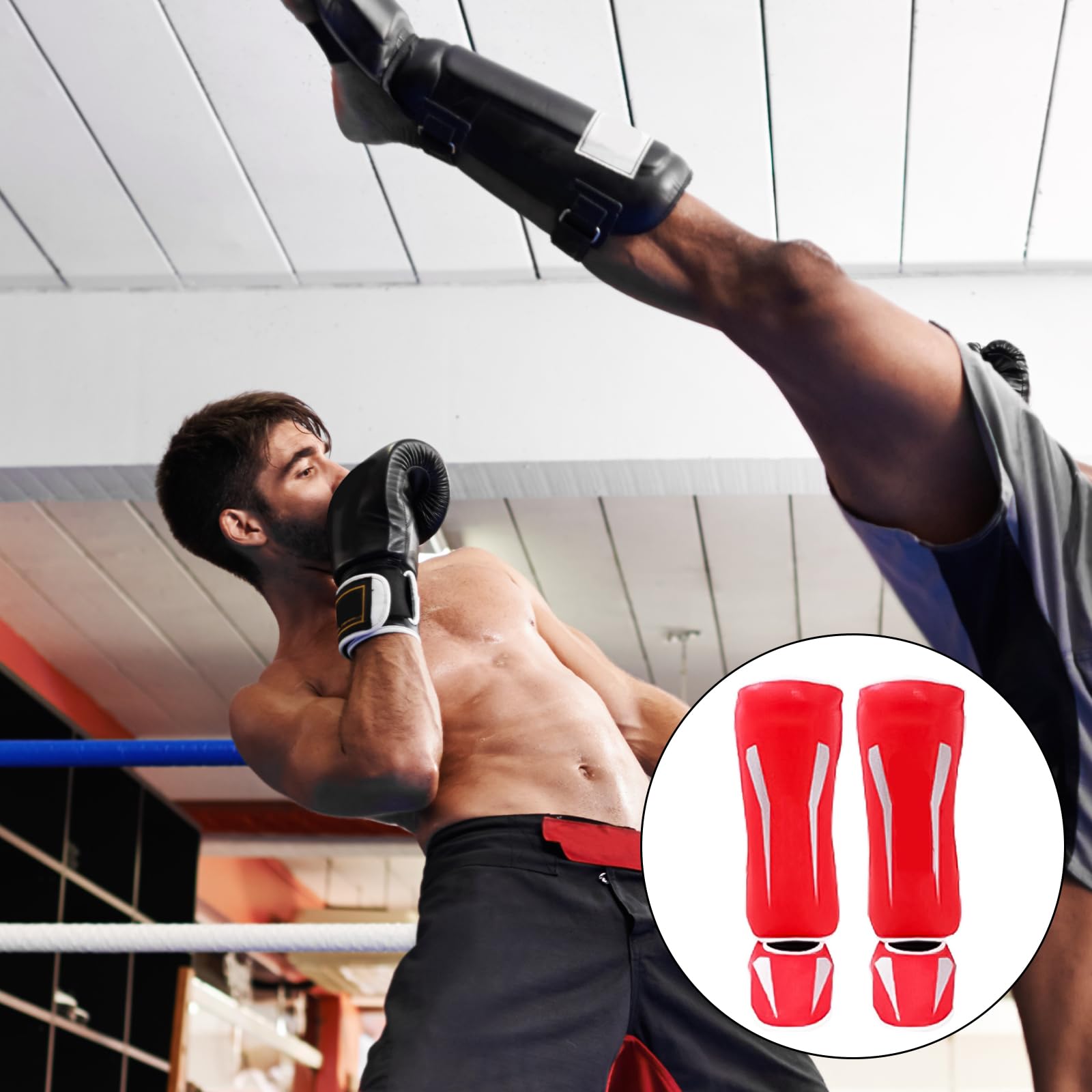 Protège-tibias en mousse pour arts martiaux, boxe, fitness, kickboxing, Muay Thai, entraînement Pad