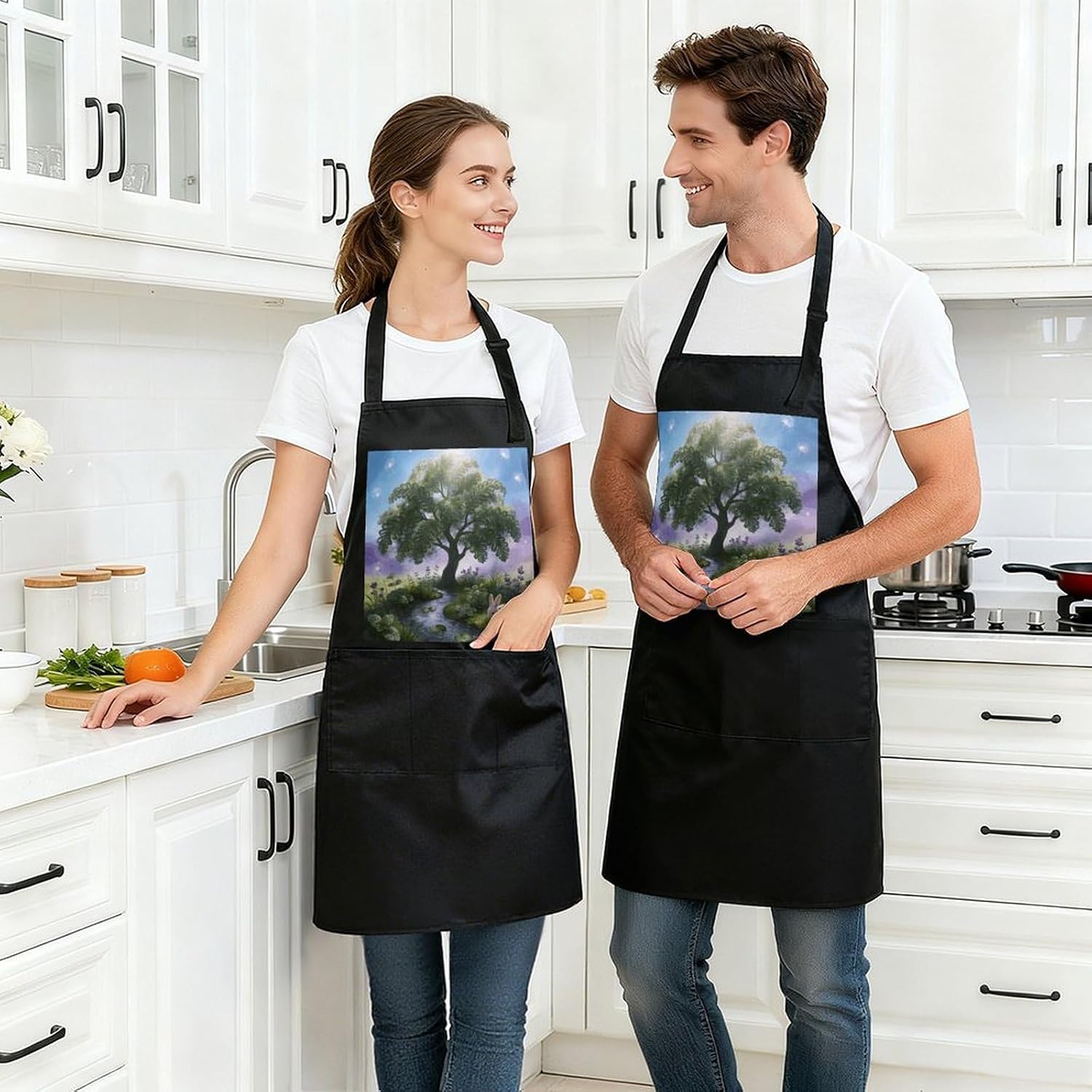 Jardin D'ete - MintWaterproof Kitchen Apron image 3