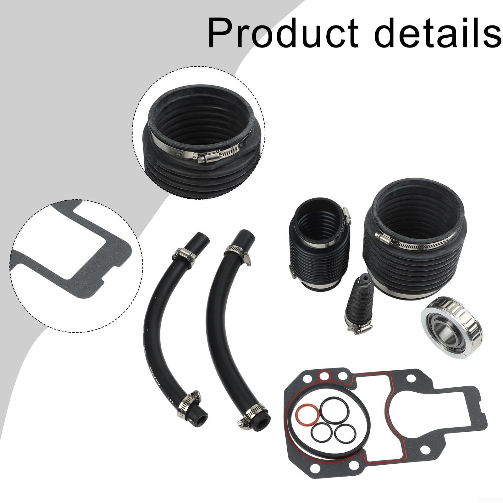 Kit soffietto di riparazione dello specchio di poppa per MerCruiser One Gen 1 R Stern Drive sostituisce 30-803097T1 Include giunto a U Soffietto del cambio Cuscinetto Gimbal Guarnizione per