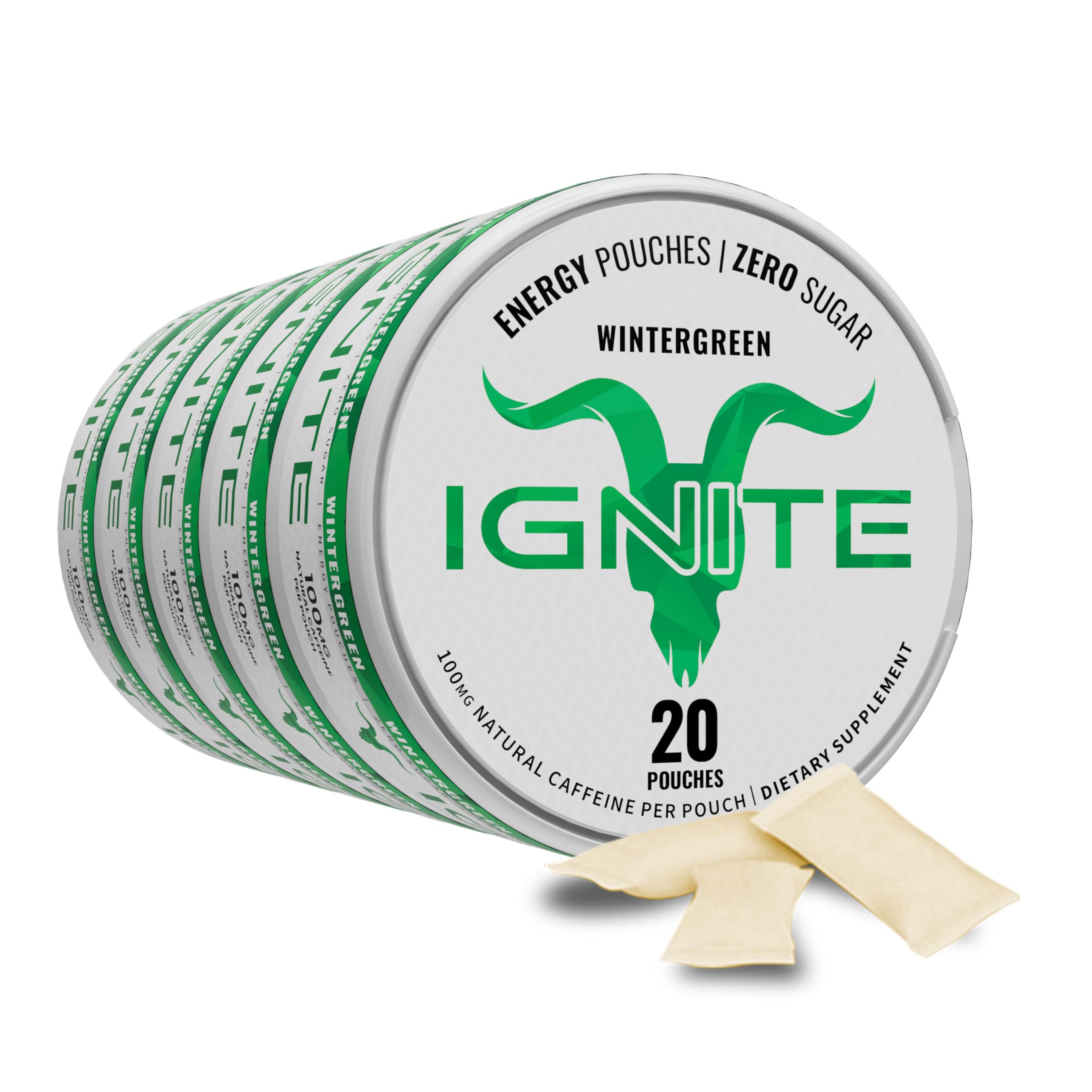 Amazon.com: Ignite Energy Caffeine Pouches, Wintergreen | 5 Packs