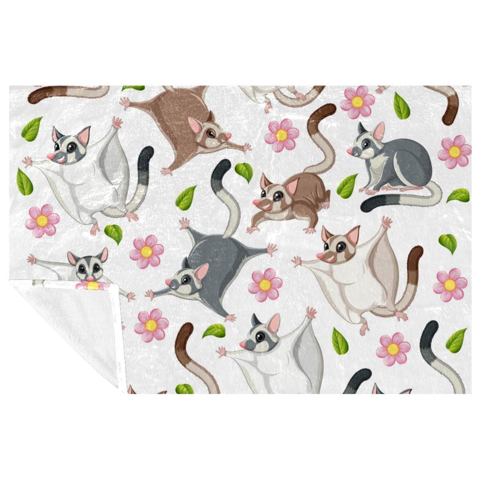 Couverture Sugar Gliders douce et chaude pour lit et canapé, plaid 150x100 cm