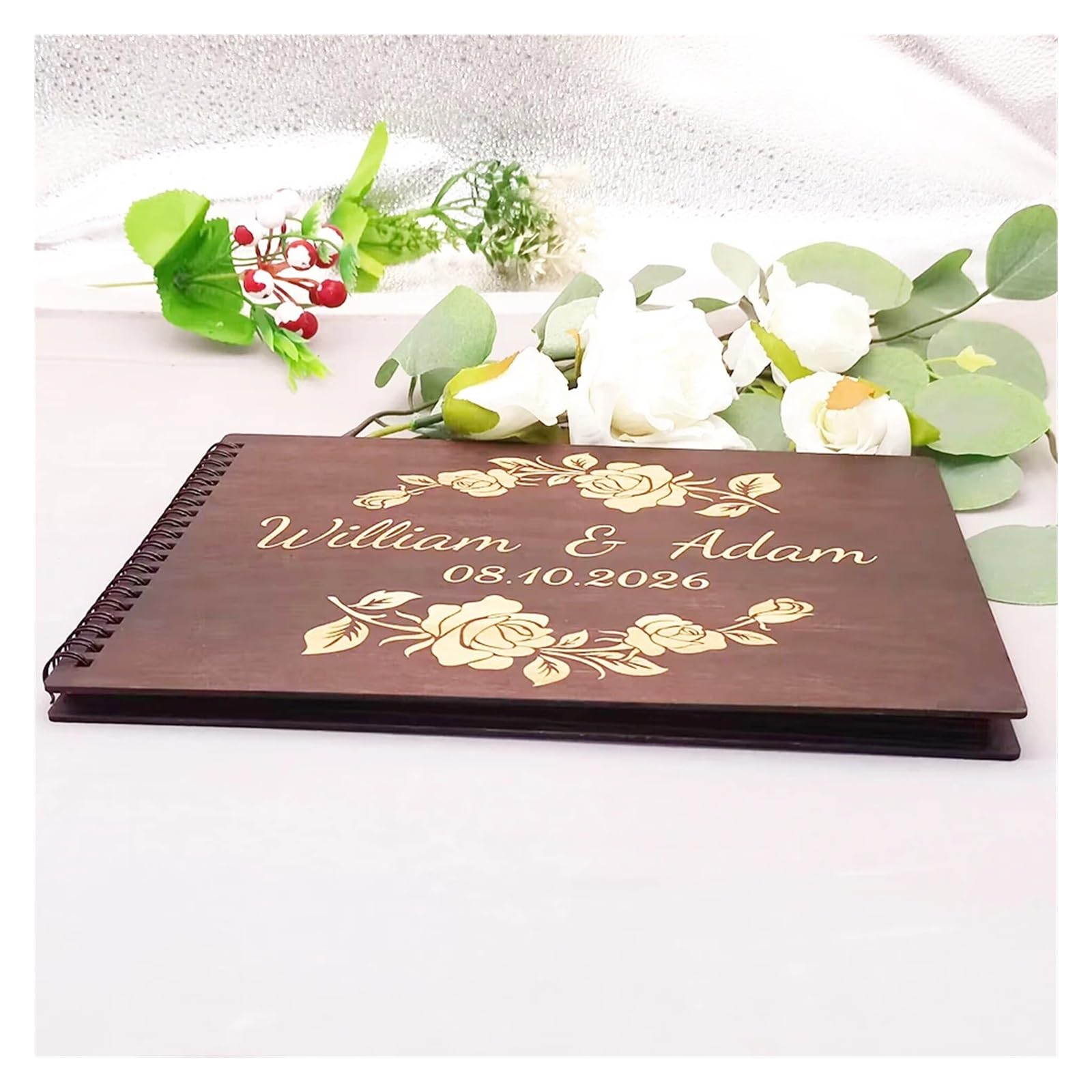 Libro Firmas Boda Libro de visitas madera for álbumes recortes bodas