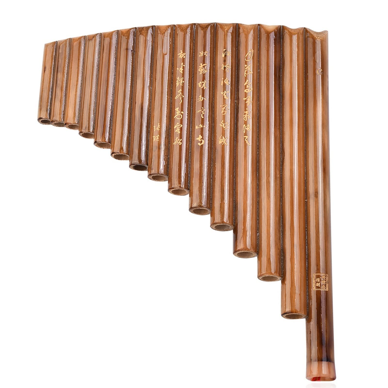 Flauto Pan 15 Tubi G Key Pan Flauto Set Strumento A Fiato In Bambù Naturale Strumento A Fiato In Bambù Strumenti a fiato tradizionali