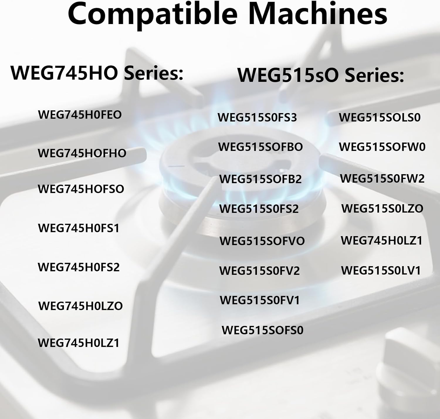 Gas Stove Knobs for Whirlpool Range - W11517334 Replacement 4-Pack - Fits W10850033, W11122869, W11458842 - Compatible with Cooktop Oven Models WEG745H0FS0 WEG515S0FS0- Durable & Heat Resistant