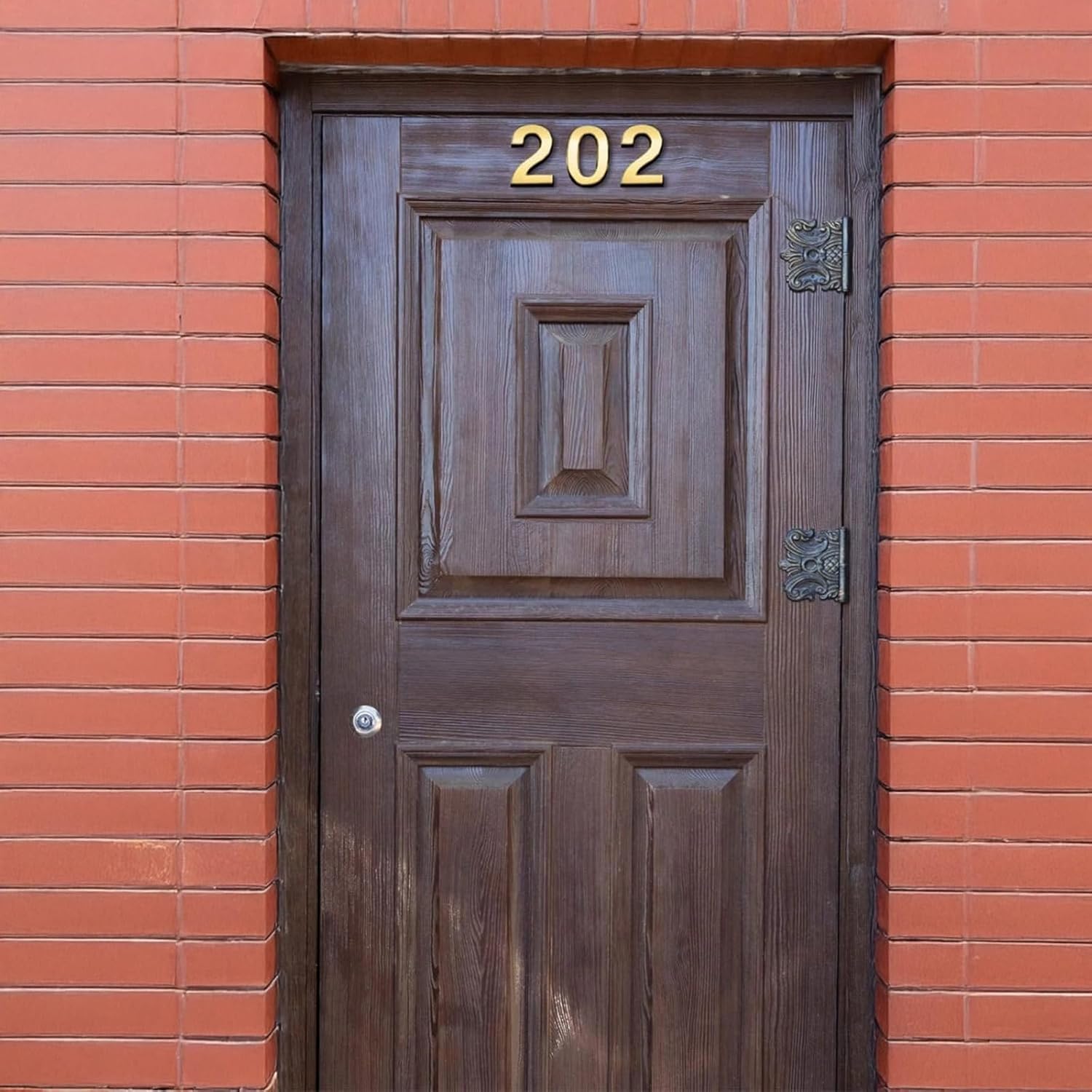 2.8 Inches Plastic Address Number Signs, Waterproof Door Numbers for Business and Home, Modern Golden Mailbox Numbers 0 to 9, 20 Pcs Self-Adhesive Golden House Numbers for Houses