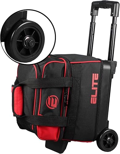 Miniatura 10 de Elite Bolsa básica de bolos con ruedas enrollables para zapatos de bolos hasta talla 10.5 de EE. UU. para hombre